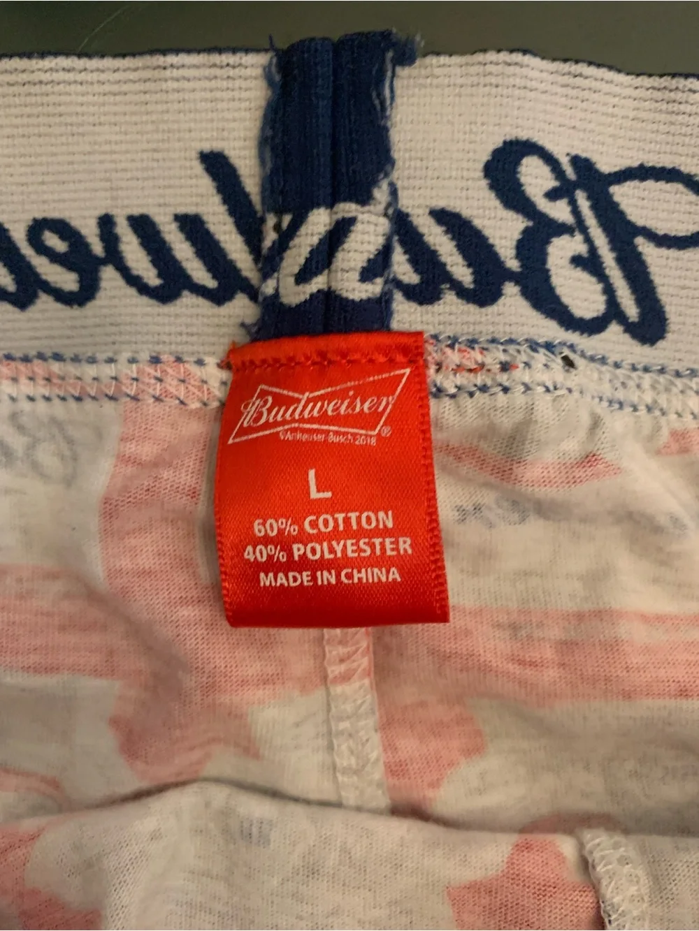 Budweiser Red & Navy Logo Print Sweatpants
